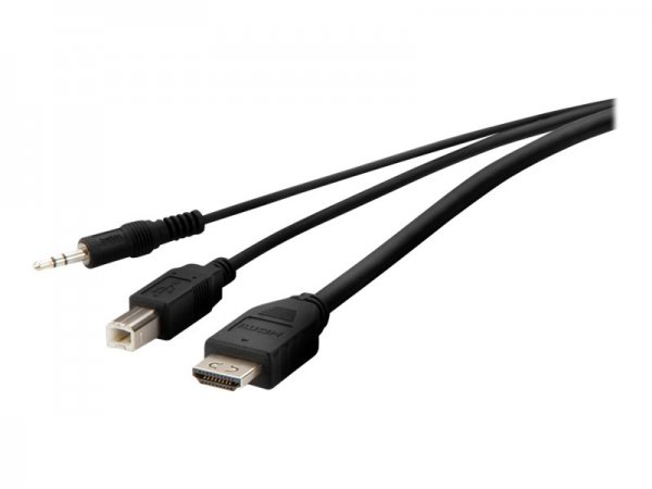 Belkin Secure Kvm Combo Cable - Video- USB- Audio-Kabel - USB Mini-Stecker HDMI M - Cavo - Digitale/
