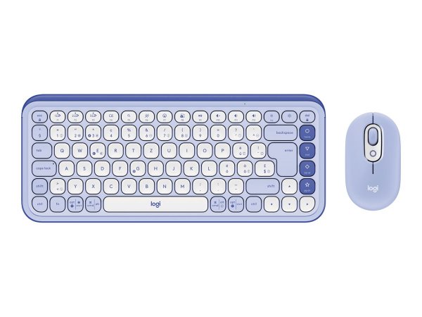 Logitech POP Icon Combo - Lilac CH - Mouse - 400 dpi