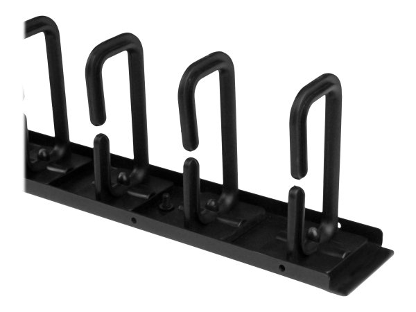 StarTech.com Pannelo Gestione Cavi Verticale per Server Rack con Gancio a D - 40U - Nero - Acciaio -