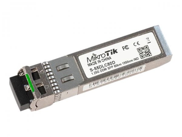 MikroTik S-55DLC80D - Fibra ottica - 1250 Mbit/s - SFP - SFP - 1550 nm - -40 - 70 °C