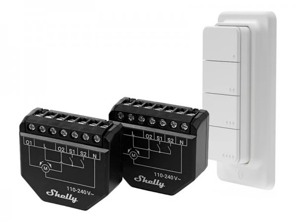 Shelly Shutter x2+ Blu RC Button 4 Pack