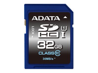 ADATA Premier SDHC UHS-I U1 Class10 32GB - 32 GB - SDHC - Classe 10 - 30 MB/s - 10 MB/s - Nero - Blu