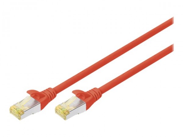 DIGITUS Cavo patch CAT 6A S/FTP - 10 pezzi - 2 m - Cat6a - S/FTP (S-STP) - RJ-45 - RJ-45 - Rosso