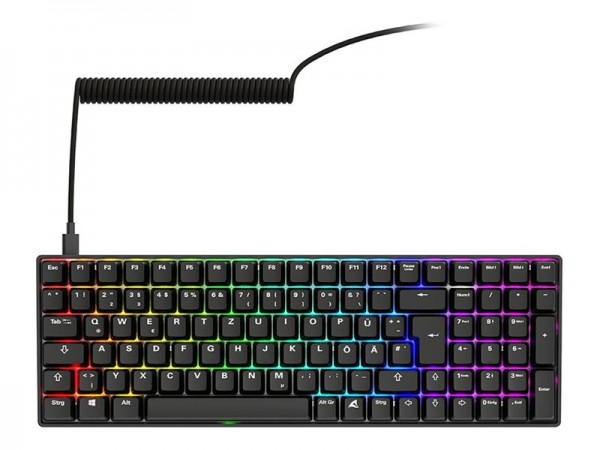 Sharkoon Skiller Sgk50 S2 PBT schwarz DE-Layout Gateron G Pro 3.0 Yellow - Tastatur - Tastiera - QWE