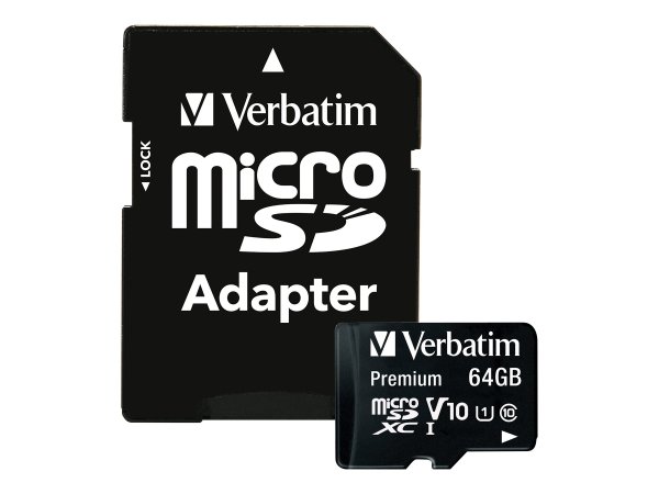 Verbatim Premium - 64 GB - MicroSDXC - Classe 10 - 90 MB/s - Class 1 (U1) - V10