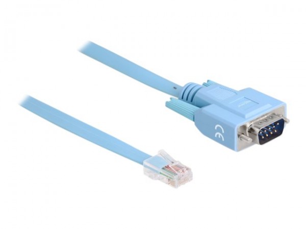 Delock Adattatore RS-232 DB9 maschio per 1 x RS-232 RJ45 seriale maschio da 1 m - 1 m - RJ-45 - D-Su