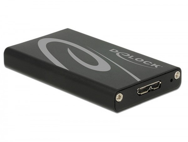 DeLOCK 42569 SSD enclosure Nero, Grigio contenitore di unità di archiviazione