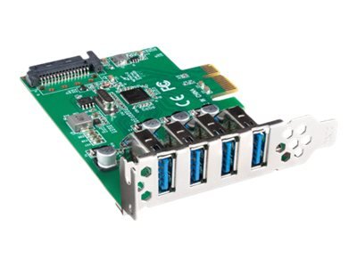 Lanberg PCE-US3-004 - PCIe - USB 3.2 Gen 1 (3.1 Gen 1) - SATA a 15 pin - Verde - Metallico - 5 Gbit/
