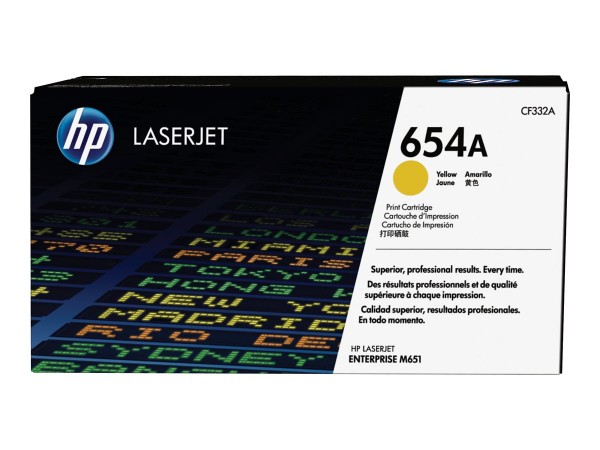 HP Toner CF332A 654A yellow - Originale - Unità toner