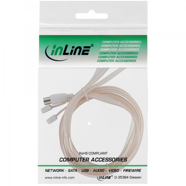 InLine Antenna dipolare da 75Ohm FM 1,8mx1,8m - connettore IEC