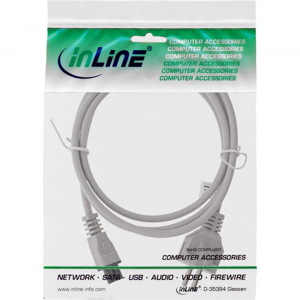 InLine Cavo alimentazione spina Shu.cko presa C5 per notebook - grigio - 2m