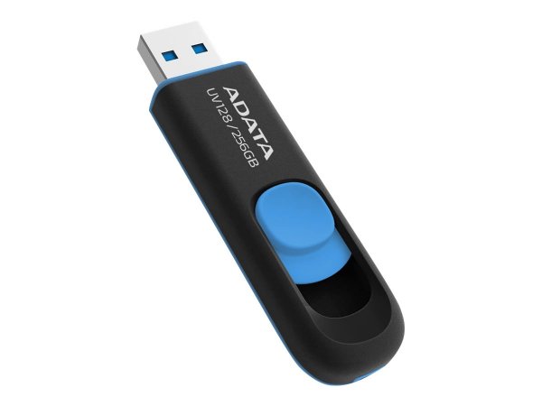 ADATA UV128 - 256 GB - USB tipo A - 3.2 Gen 1 (3.1 Gen 1) - 100 MB/s - Senza coperchio - Nero - Blu