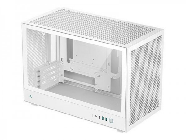 DeepCool CH260 Micro Tower White – Case PC ATX Compatto, Minimal, con Pannello Laterale in Vetro Tem