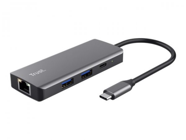 Trust Dalyx - USB tipo-C - USB 2.0 - 1000 Mbit/s - 60 Hz - 3840 x 2160 Pixel - Argento