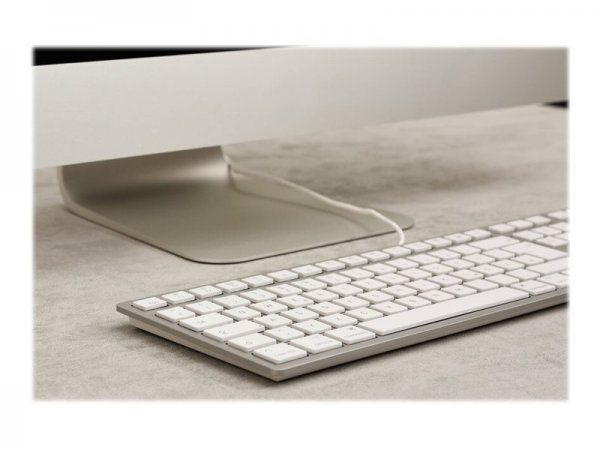 Cherry KC 6000C FOR MAC - Cablato - USB - Tasto con meccanismo a forbici - QWERTY - Argento