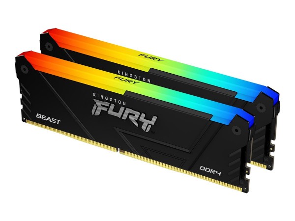 Kingston FURY Beast 32GB 3600MT/s DDR4 CL18 DIMM (Kit da 2) RGB - 32 GB - 2 x 16 GB - DDR4 - 288-pin