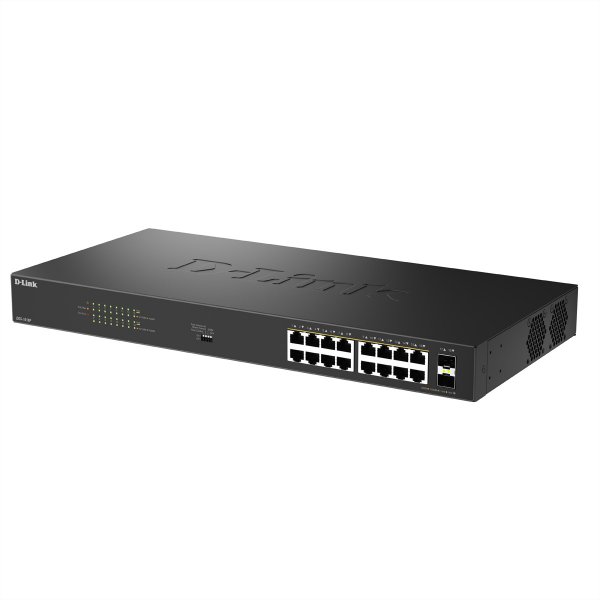 D-Link DGS 1018P - Switch - unmanaged - 16 x PoE DGS-1018P/E - Interruttore - 1 Gbps
