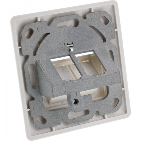 InLine Set di telai per 2x RJ45 Bu/LSA - Keystone SNAP-In - bianco RAL9010