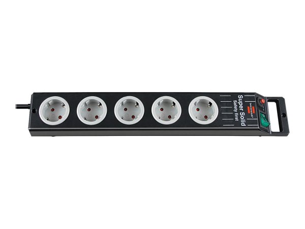 Brennenstuhl 1153380115 - 2,5 m - 5 presa(e) AC - Nero - Grigio - Policarbonato - Nero