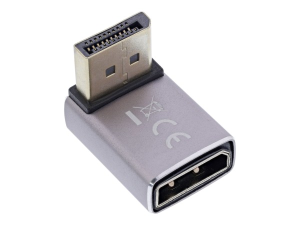 InLine Adattatore DisplayPort 1.4 - spina/presa DisplayPort - 90° inferiore - 8K