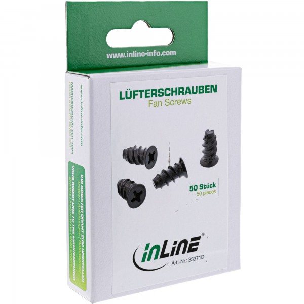 InLine Viti Ventole - 5,0x10,0mm - zincate - testa corce - nero - 50pz