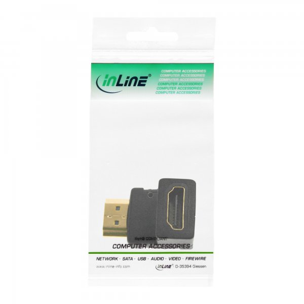 InLine Adattatore HDMI Tipo A Maschio/Femmina - angolato 90° verso basso