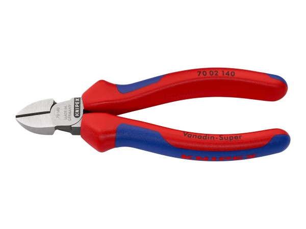KNIPEX 70 02 140 - Pinze diagonali - Acciaio al cromo vanadio - Plastica - Blu - Rosso - 140 mm - 15