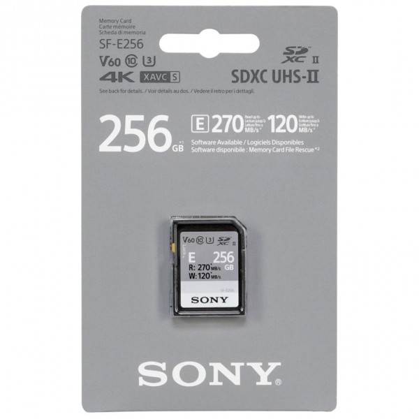 Sony SF-E Series SF-E256 - Flash-Speicherkarte - - UHS-II U3 Class10 - SDXC - Extended Capacity SD (