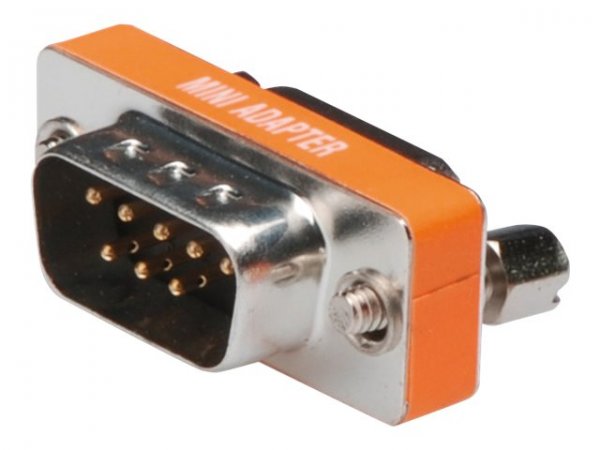 DIGITUS Mini adattatore zero-modem - VGA (D-Sub) - VGA (D-Sub) - Arancione - Argento