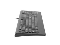 natec BARRACUDA - Full-size (100%) - Cablato - USB - Interruttore a chiave a membrana - QWERTY - Ner