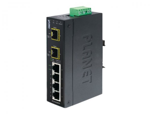 Planet IGS-620TF - Non gestito - Gigabit Ethernet (10/100/1000) - Full duplex - Montabile a parete