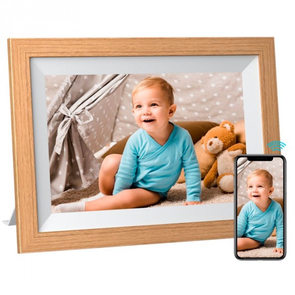 Kodak Digitaler Bilderrahmen Rcf-1012W 10 WiFi Hellbraun Weiss - Cornice per foto digitali - 32 GB