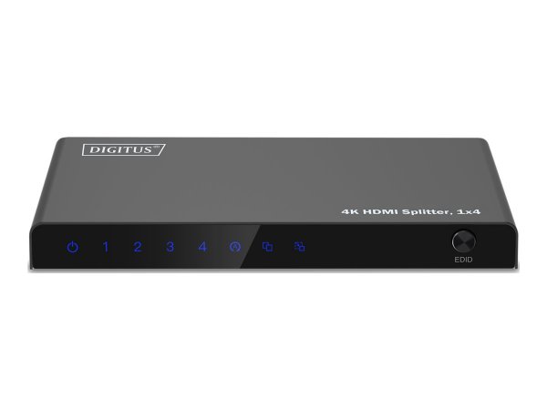 DIGITUS Video-/Audio-Splitter - 4K 1x4 - 4 x HDMI - Cavo - Digitale/display/video