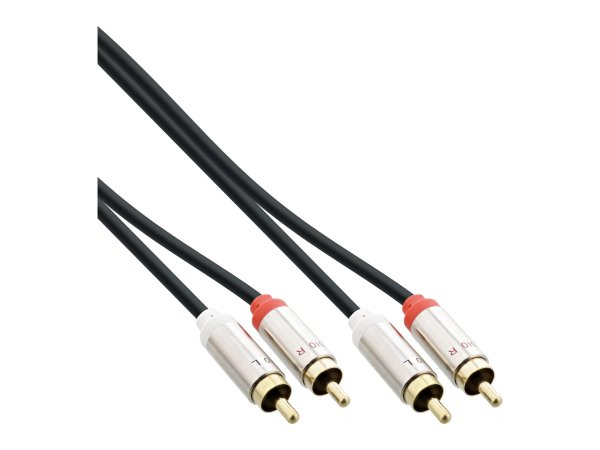 InLine Cavo Audio slim 2x RCA M/M - Stereo - 3m