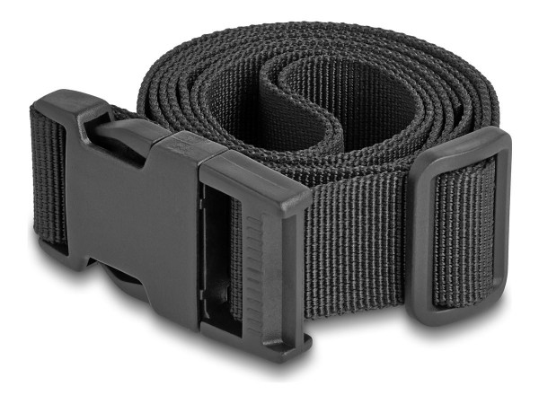 Delock Cinghia per bagaglio regolabile da 1,5 m nera 2 pezzi - Nero - 1500 mm - 25 mm - Plastica - P