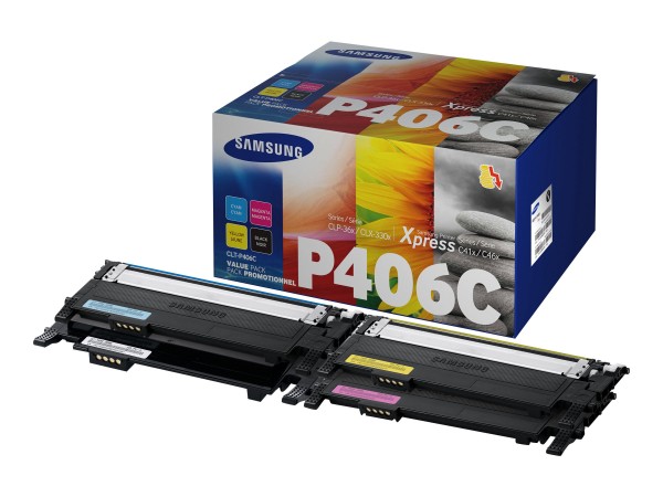 HP Samsung CLT-P406C - 4er-Pack - Schwarz, Gelb, Cyan, Magenta - Original - Tonerpatrone (SU375A)