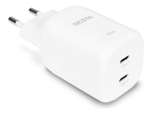 Dicota USB-Wandladegerät 2-port GaN Wall Charger 100W