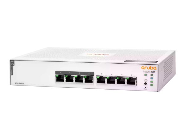 HPE Networking Aruba Instant On 1830 8G 4p Class4 PoE 65W - Gestito - L2 - Gigabit Ethernet (10/100/