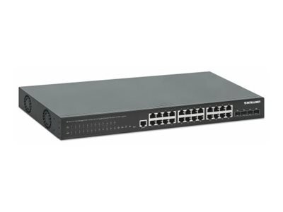 Intellinet 28-P PoE+ Managed Switch 4x10GbE 450W - Interruttore - 1 Gbps