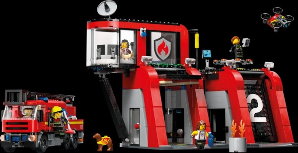 LEGO 60414 City Feuerwehrstation mit Drehleiterfahrzeug