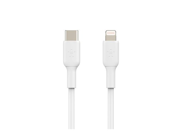 Belkin CAVO PVC DA USB-C A LIGHTNING 1M - 1 m - Lightning - USB C - Maschio - Maschio - Bianco