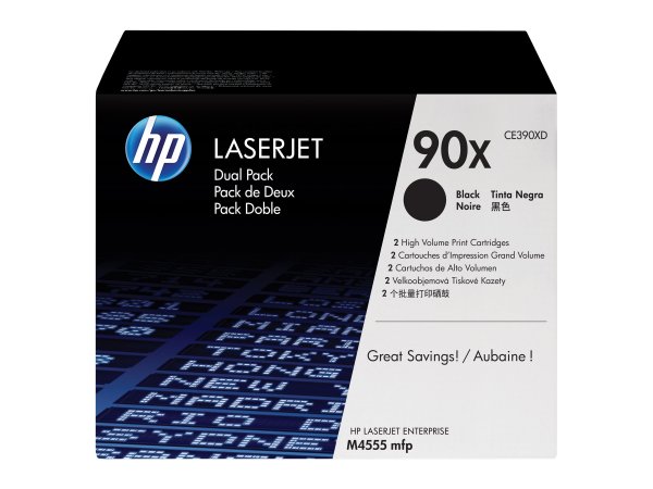 HP Toner CE 390 XD Doppelpack schwarz No. 90 x - Originale - Unità toner