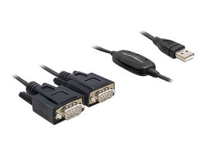 Delock 2x RS232/USB 2.0 - Nero