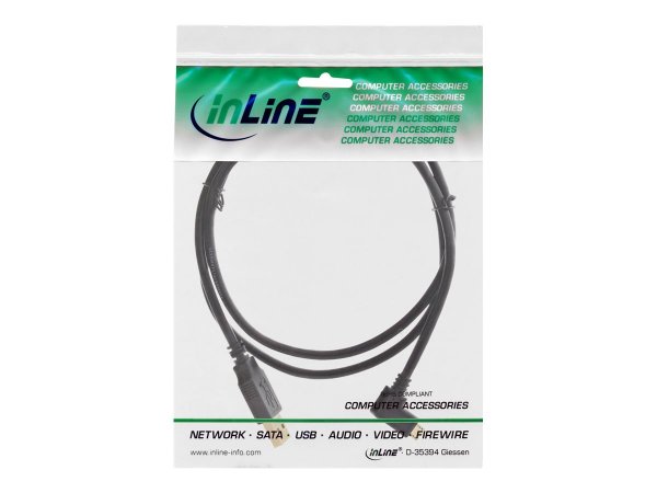 InLine Cavo USB 2.0 Micro - Am/ Micro B M - Angolato - dorato - nero - 1m