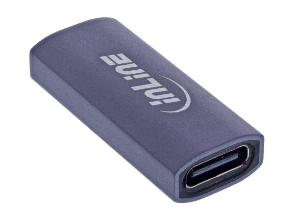 InLine Adattatore USB4 - presa/presa USB-C - alluminio - grigio