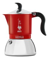 Bialetti FIAMMETTA IND. 2TZ ROSSA - Moka - 0,1 L - Rosso - Acciaio inox - Alluminio - Acciaio - 2 ta