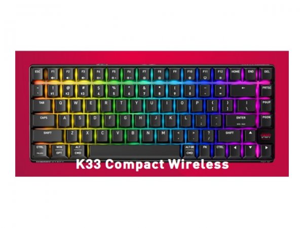 Cherry K33 Compact FS Wireless KEYBOARD black F - Tastiera - 83 tasti