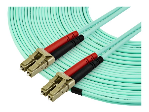 StarTech.com OM3 LC to Multimode Duplex Fiber Optic Patch Cable- Aqua - 50/125 - LSZH - Cavo - Rete