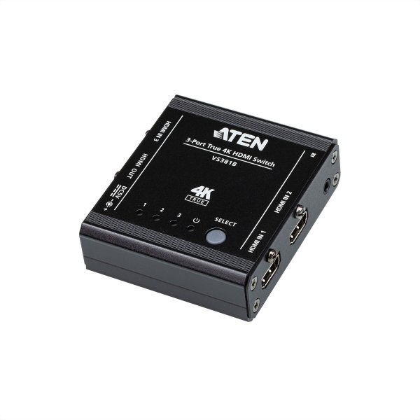 ATEN VS381B True 4K HDMI Switch - Kvm switch - 3-port