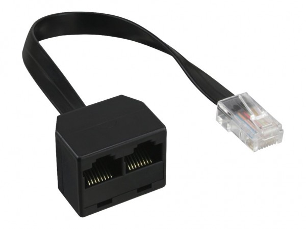 InLine Distributore ISDN - da 1x RJ45 M a 2x RJ45 M - (8P4C) - 15cm - senza res.